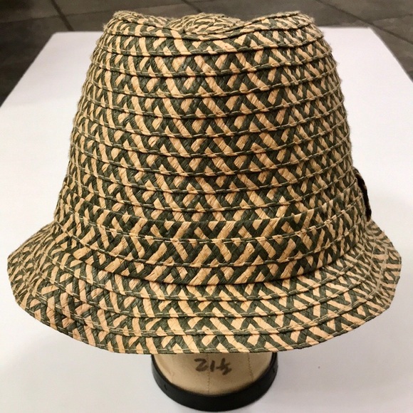 Straw Bucket Hat Chevron Pattern - Picture 6 of 7